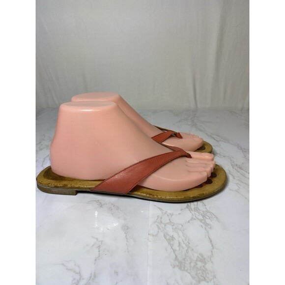 Juil Womens Hera Sandals Size 7M Coral Leather Thong Flip Flop Grounding Copper - Picture 2 of 6